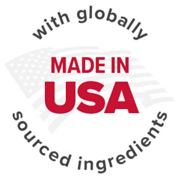 Made in USA with globally sourced ingredients