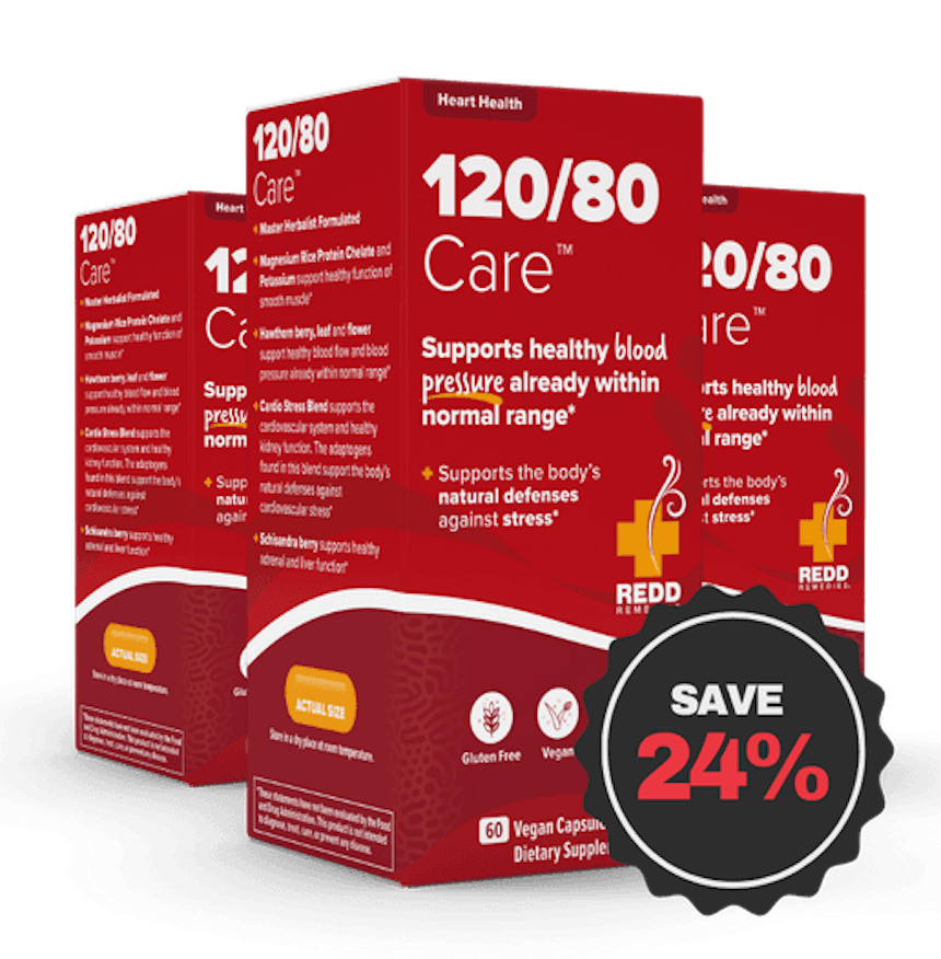 Three bottles of 120/80 Care