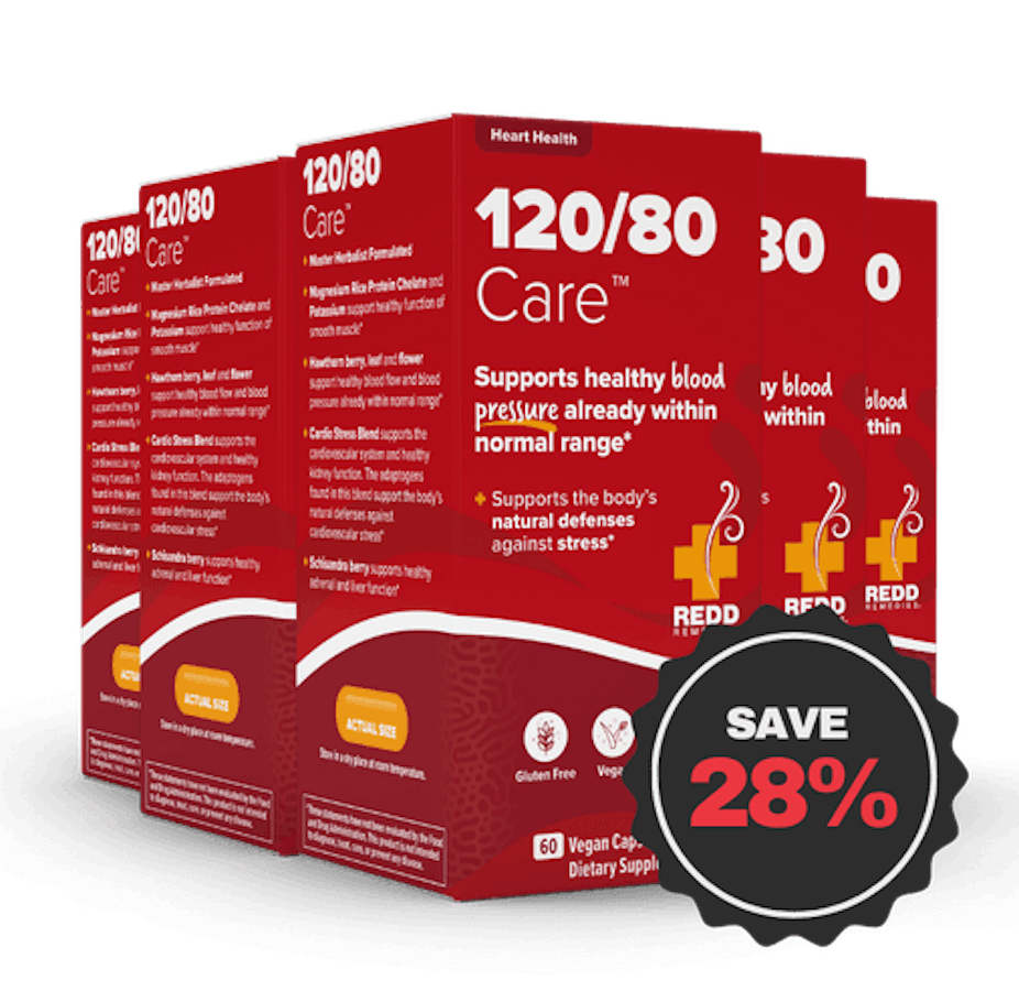 Five bottles of 120/80 Care