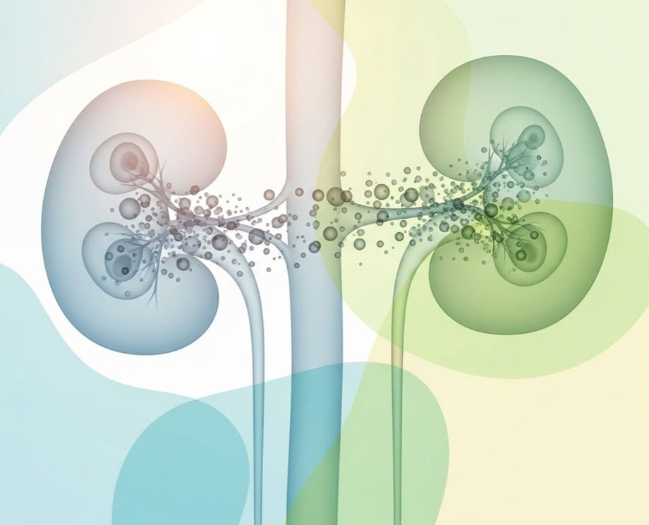 Illustration of the kidneys filtering the bloodstream